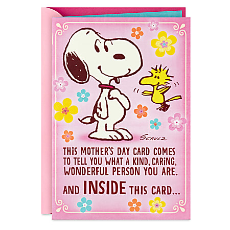 Hallmark Peanuts Mother's Day Card with Mini Cards (Tiny, Heartfelt Hug)
