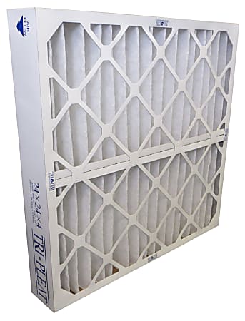 Tri-Dim Pro High-Capacity HVAC Pleated Air Filters, Merv 9, 20" x 25" x 4", Case Of 3