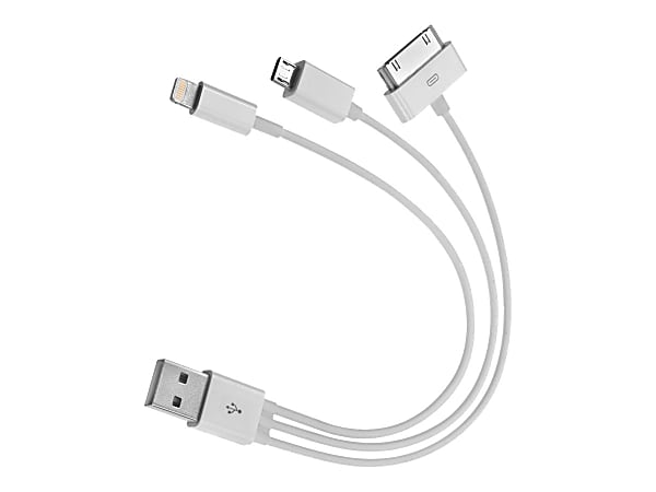 4XEM Apple® USB To 30-Pin/Lightning/Micro USB Cable