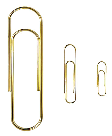 Office Depot Brand Paper Clips Pack Of 5 Jumbo Gold - ODP Business Solutions