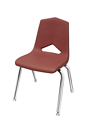 Marco Group™ MG1100 Series Stacking Chairs, 18-Inch, Burgundy/Chrome, Pack Of 4