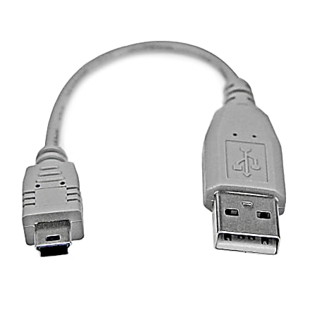 StarTech.com 6in Mini USB 2.0 Cable - A to Mini B - Optimum file transfer performance of your Mini-USB-equipped MP3 player, PDA or digital camcorder