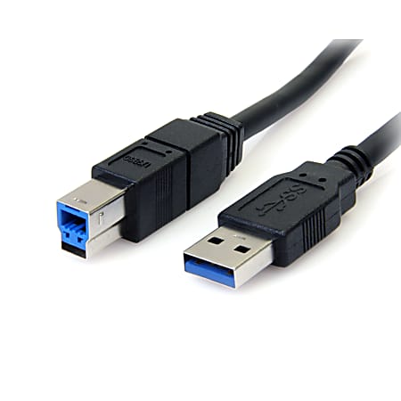 StarTech.com 10 ft Black SuperSpeed USB 3.0 (5Gbps) Cable A to B - M/M - Connect to your external solutions and transfer data at 10x the speed of USB 2.0