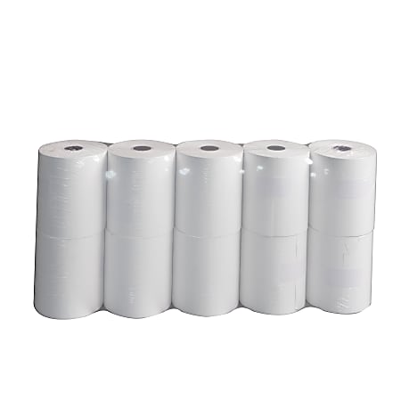Domtar Thermal Receipt Paper Rolls, 3-1/8" x 230', White, Total Qty 10