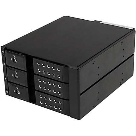 StarTech.com 3 Bay Aluminum Trayless Hot Swap Mobile Rack Backplane for 3.5in SAS II/SATA III - 6 Gbps HDD