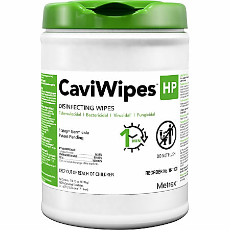 Metrex Caviwipes HP - Wipe - Disinfectant - White - 160 Each