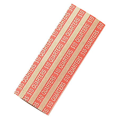 PAP-R Flat Coin Wrappers - Total $10 in 40 Coins of 25 Denomination - Heavy Duty - Paper - Kraft - 1000 / Box PAP-R Flat Coin Wrappers - Total $10 in 40 Coins of 25 Denomination - Heavy Duty - Paper - Kraft - 1000 / Box