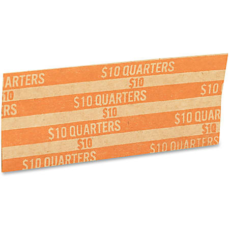 PAP-R Flat Coin Wrappers - Total $10 in 40 Coins of 25 Denomination - Heavy Duty - Paper - Kraft - 1000 / Box PAP-R Flat Coin Wrappers - Total $10 in 40 Coins of 25 Denomination - Heavy Duty - Paper - Kraft - 1000 / Box
