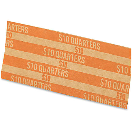 PAP-R Flat Coin Wrappers - Total $10 in 40 Coins of 25 Denomination - Heavy Duty - Paper - Kraft - 1000 / Box PAP-R Flat Coin Wrappers - Total $10 in 40 Coins of 25 Denomination - Heavy Duty - Paper - Kraft - 1000 / Box