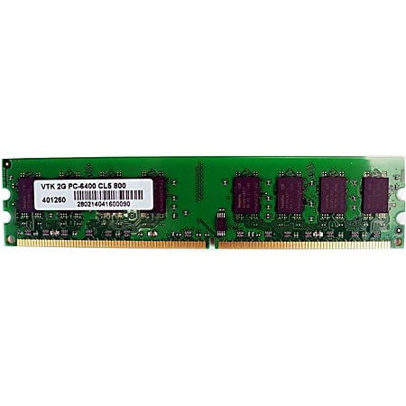 VisionTek 2GB DDR2 800 MHz (PC2-6400) CL5 DIMM - Desktop - DDR2 RAM - 2GB 800MHz DIMM - PC2-6400 Desktop Memory Module 240-pin CL 5 Unbuffered Non-ECC 1.8V 900434