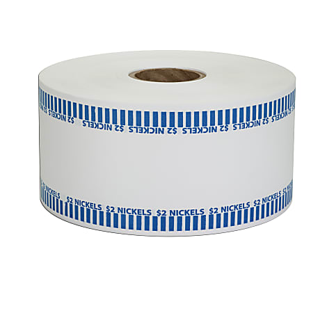 Pap-R Products Automatic Coin-Wrapper Roll, Nickels, Blue, Roll of 1,900 wrappers per roll.