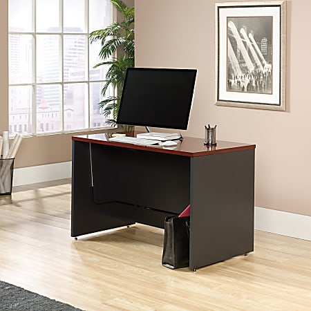 Sauder® Via Sit-Stand Desk, Classic Cherry