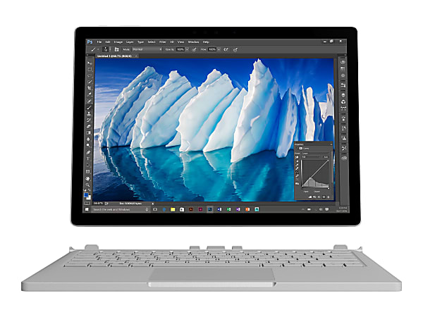 Microsoft Surface Book with Performance Base - Tablet - with keyboard dock - Core i7 6600U / 2.6 GHz - Win 10 Pro 64-bit - 8 GB RAM - 256 GB SSD - 13.5" touchscreen 3000 x 2000 - GF GTX 965M - Wi-Fi 5 - silver - kbd: US - academic, commercial