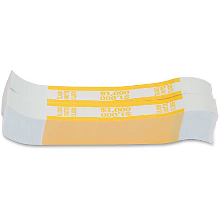 Currency Straps Yellow 1000 Pack Of 1000 - Office Depot