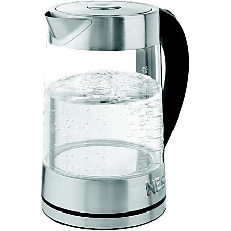 Nesco Glass Water Kettle 1.8 Liter - 1500 W - 1.90 quart - Gray