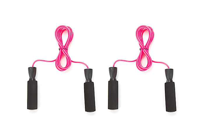 Mind Reader Adjustable Skipping Jump Ropes, 9', Pink, Pack Of 2 Jump Ropes