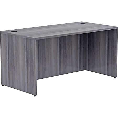 Lorell® Essentials 60"W Computer Desk, Weathered Charcoal