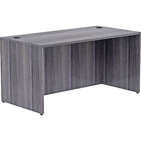 Lorell&reg; Essentials 60"W Computer Desk, Weathered Charcoal