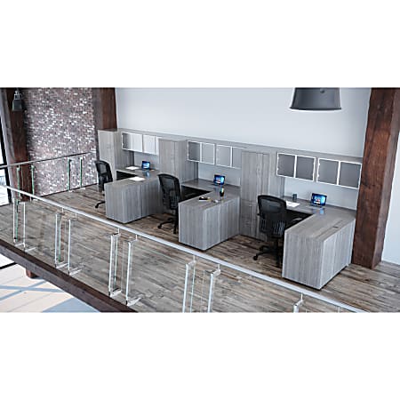 Lorell Essentials 60 W Computer Desk Weathered Charcoal - Office Depot