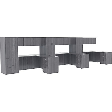 Lorell Essentials 60 W Computer Desk Weathered Charcoal - Office Depot
