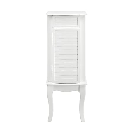 Powell Winfree 13”W Jewelry Armoire, White