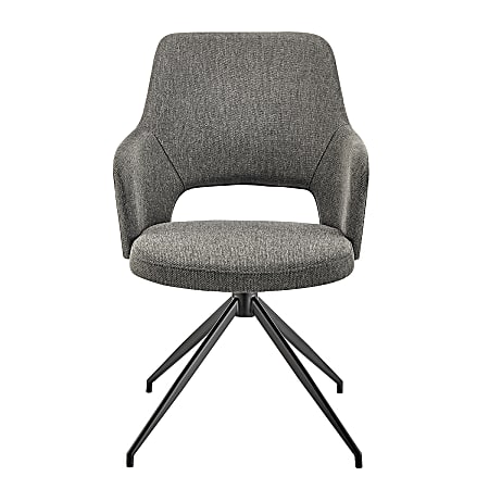 Eurostyle Darcie Side Chair With Arms, Charcoal/Black
