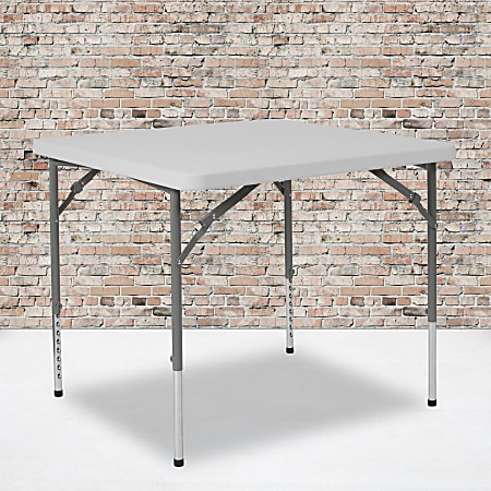 Flash Furniture Square Height Adjustable Plastic Folding Table 29