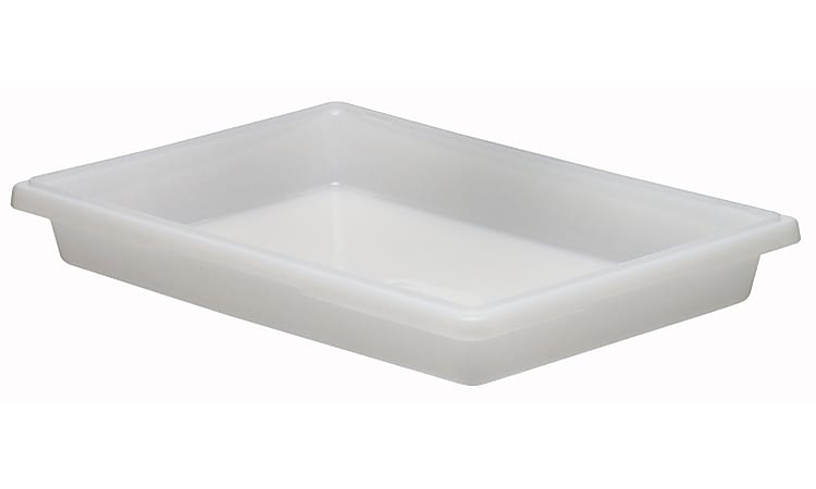 Cambro Poly Food Boxes, 3-1/2"H x 18"W x 26"D, White, Pack Of 6 Boxes