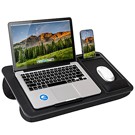 LapGear Atlas Lap Desk, 21-1/8" x 12", Black, 92008-RP