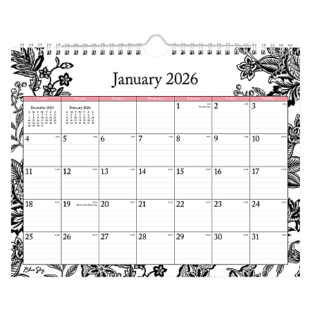 2026 Blue Sky Monthly Wall Calendar, 11” x 8-3/4”, Analeis, January To December, 100028