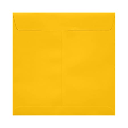 LUX Square Envelopes, 7 1/2" x 7 1/2", Peel & Press Closure, Sunflower Yellow, Pack Of 1,000