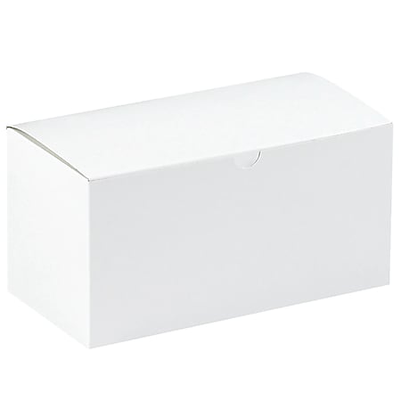 Office Depot® Brand Gift Boxes, 9"L x 4 1/2"W x 4 1/2"H, 100% Recycled, White, Case Of 100