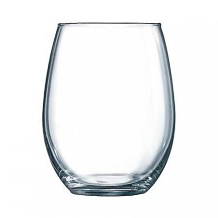 Cardinal Perfection Stemless Wine Glasses, 21 Oz, Clear, Pack Of 12 Glasses