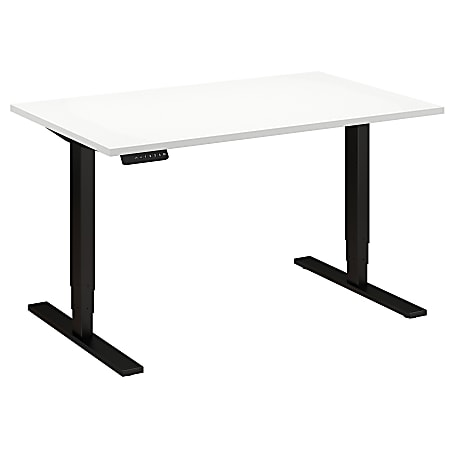 Bush Business Furniture Move 80 Series 48"W x 30"D Height Adjustable Standing Desk, White/Black Base, Premium Installation