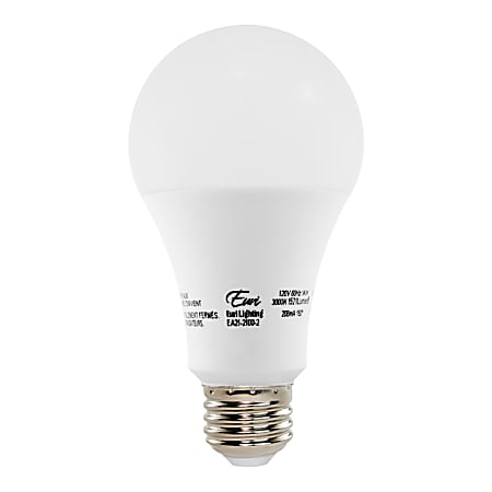 Euri A21 Non-Dimmable LED Light Bulbs, 1,521 Lumens, 14 Watt, 3000 Kelvin/Warm White, Pack Of 2 Bulbs