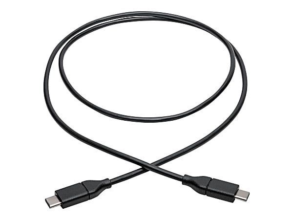 Tripp Lite USB C Hi-Speed Cable w/ 5A Rating 20V M/M USB 2.0 USB Type C USB-C USB Type-C 3ft 3' - 1 x Type C Male USB - Nickel Plated Connector - Gold Plated Contact - Shielding - Black
