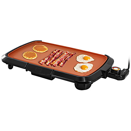 MegaChef Electric Grill With Copper Coating, 5”H x 10-1/16”W x 16-1/16”D