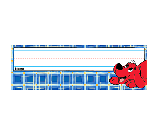 Scholastic Clifford Name Plates, 12" x 4", Pack Of 36