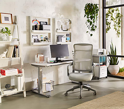 Realspace Lenzer Mesh High Back Task Office Chair Gray BIFMA Compliant Office Depot