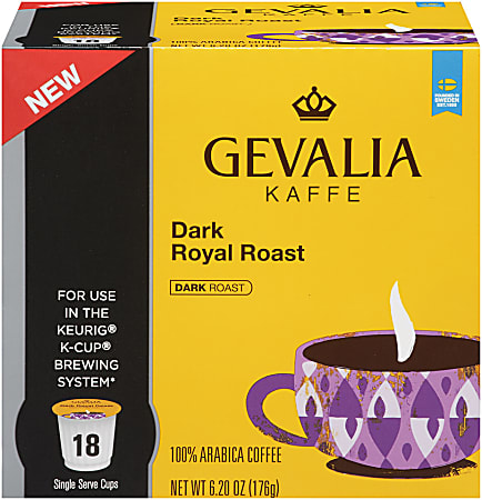 Gevalia Dark Royal Roast Coffee Single Serve Cups 6.2 Oz. Box Of