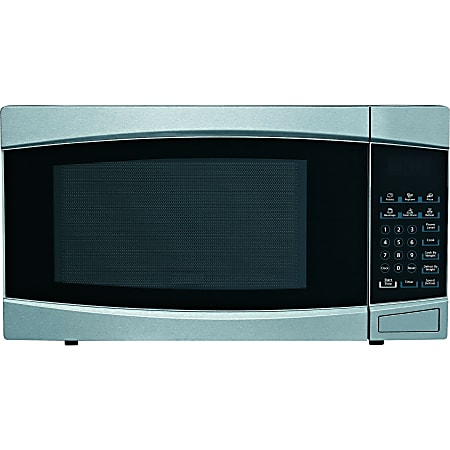 RCA 1.4 Cu Ft Stainless Microwave - Single - 10.47 gal Capacity - Microwave - 10 Power Levels - 1000 W Microwave Power - Stainless Steel, Black
