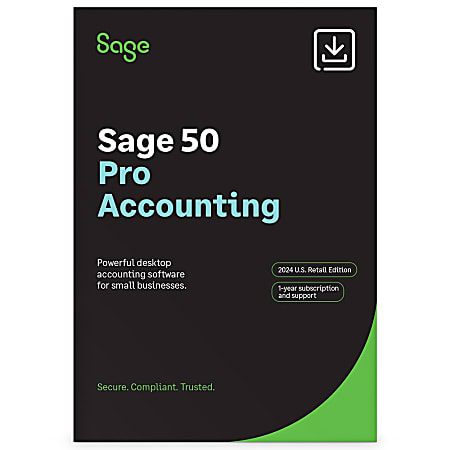 SAGE 50 Pro Accounting, 2024, 1-Year Subscription, For Windows&reg;, Download