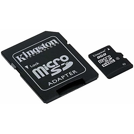 Kingston® 8GB MicroSD Flash Card Class 4