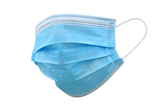 Omar, Inc. 3-Ply Pleated Disposable Face Mask, Adult,