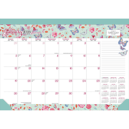 2025 BrownTrout House of Turnowsky Monthly Desk Pad Calendar, 17" x 12", Art and Architecture, January to December 2025, 9781975481261