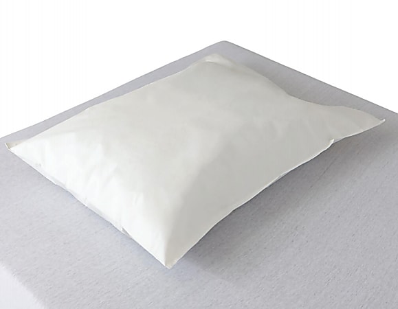 Medline Ultracel Disposable Tissue/Polyethylene Pillowcases, 21" x 30", White, Case Of 100