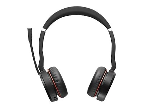 Jabra Evolve 75 UC Stereo - Headset - on-ear - Bluetooth - wireless - active noise canceling - USB
