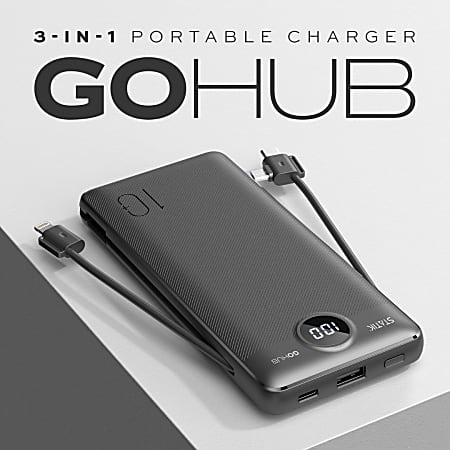 STATIK GoHub Power Bank Black PUP 0507 BLK - Office Depot
