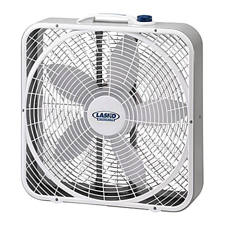 Lasko® Weather-Shield® 20" 3-Speed Box Fan, 22.5"H x 4.75"W x 21.25"D, White