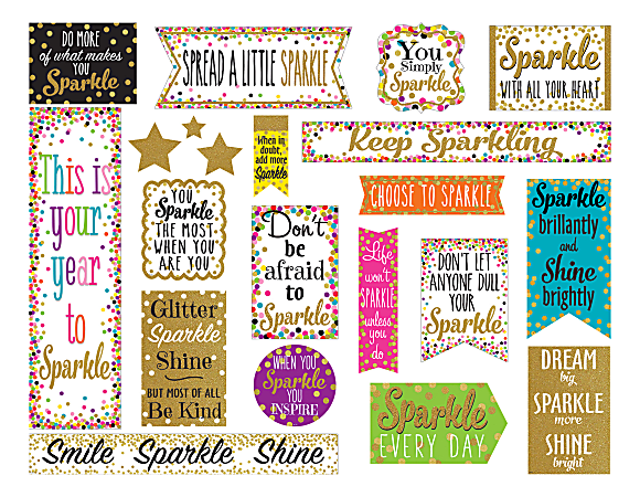Teacher Created Resources Sparkle And Shine Mini Bulletin Board Set, Confetti